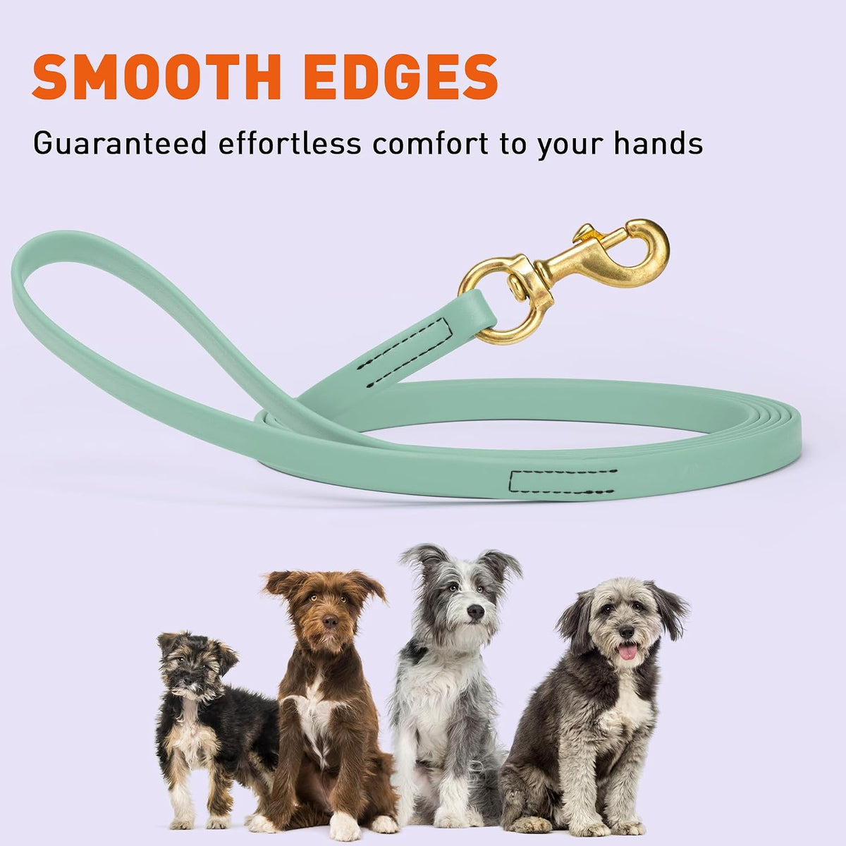 Biothane Working Lead for Dogs 6ft Black - Colors A
