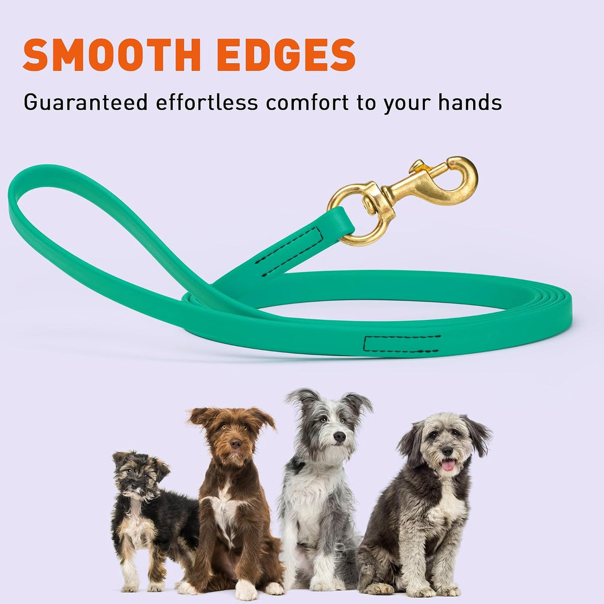 Biothane Working Lead for Dogs 6ft Black - Colors A