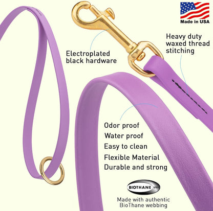 Biothane Working Lead for Dogs 6ft Black - Colors A