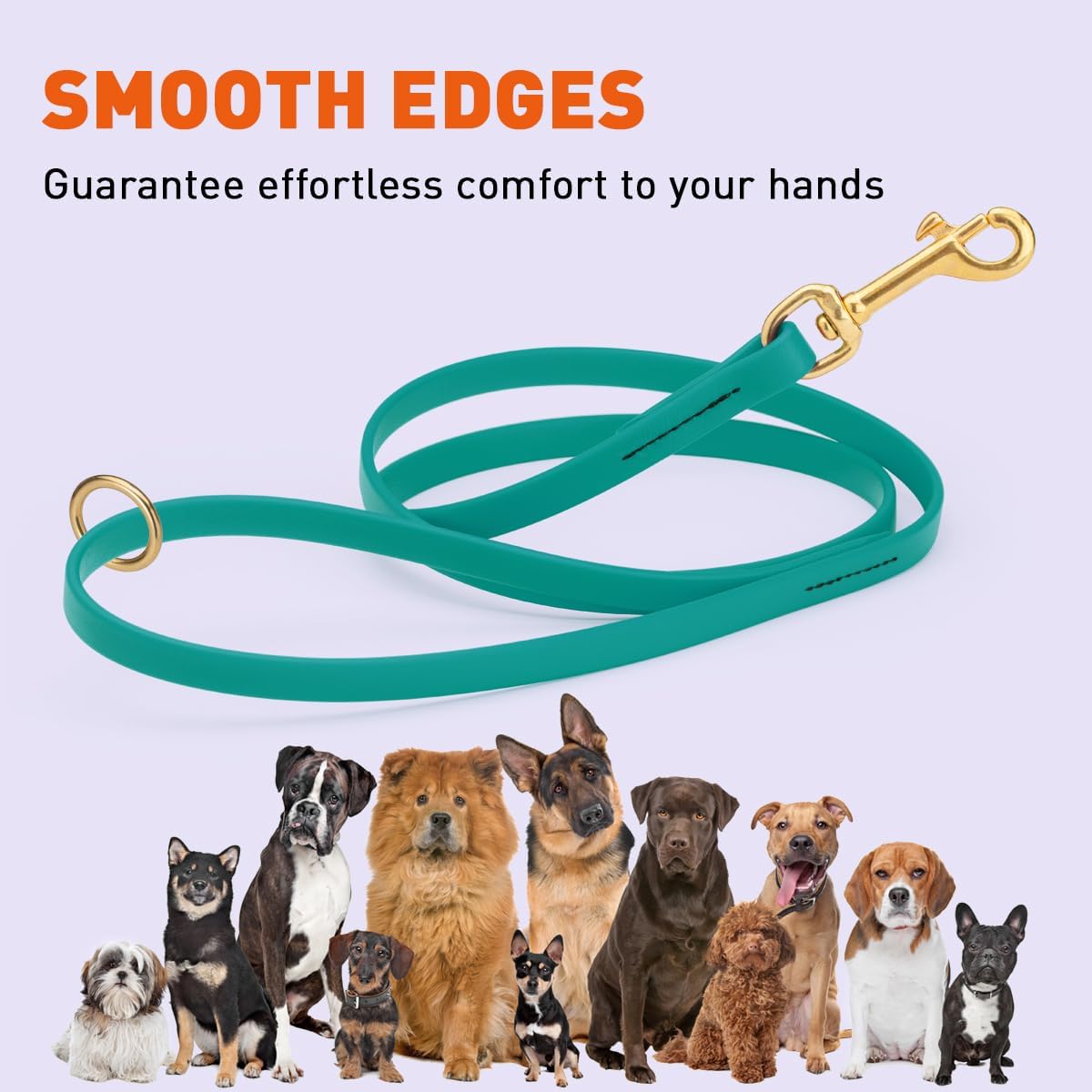 Biothane Working Lead for Dogs 6ft Black - Colors A