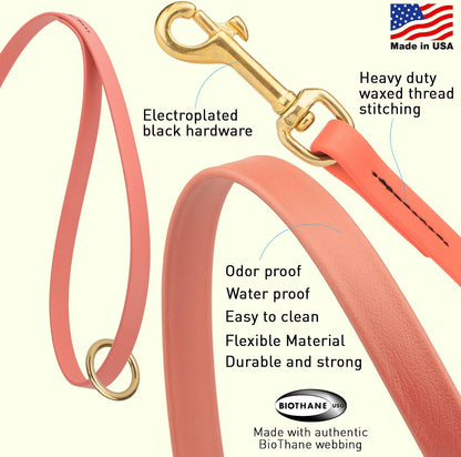 Biothane Working Lead for Dogs 6ft Black - Colors A