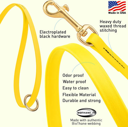 Biothane Working Lead for Dogs 6ft Black - Colors A