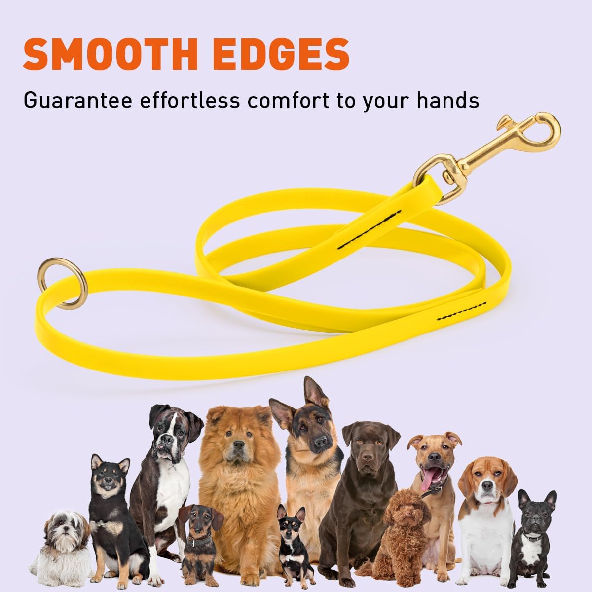 Biothane Working Lead for Dogs 6ft Black - Colors A