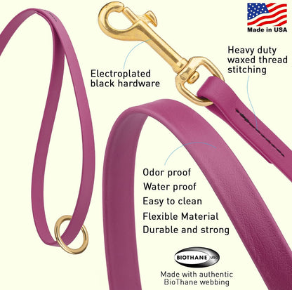 Biothane Working Lead for Dogs 6ft Black - Colors A