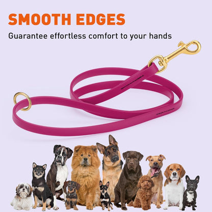 Biothane Working Lead for Dogs 6ft Black - Colors A