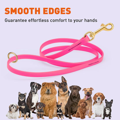 Biothane Working Lead for Dogs 6ft Black - Colors A
