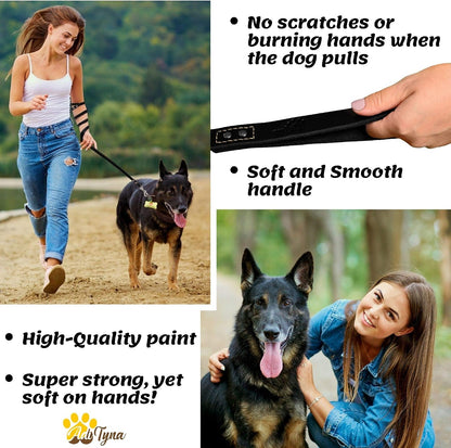 Leather Dog Leash for Large, Medium, and Small Dogs, 6ft x 3/4"