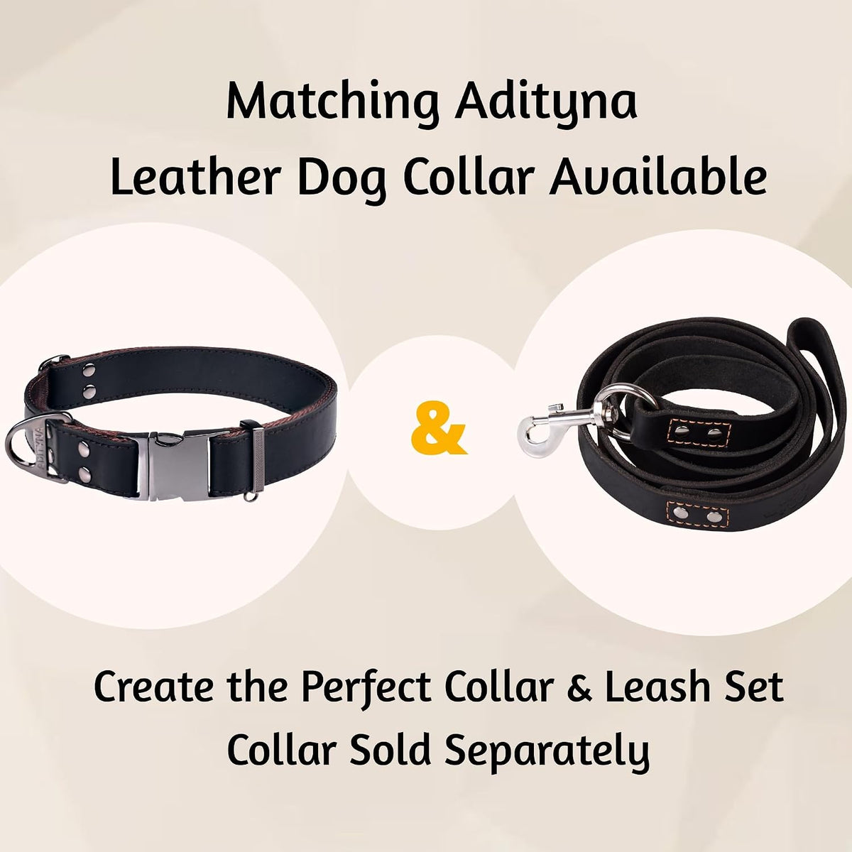 Leather Dog Leash for Large, Medium, and Small Dogs, 6ft x 3/4"