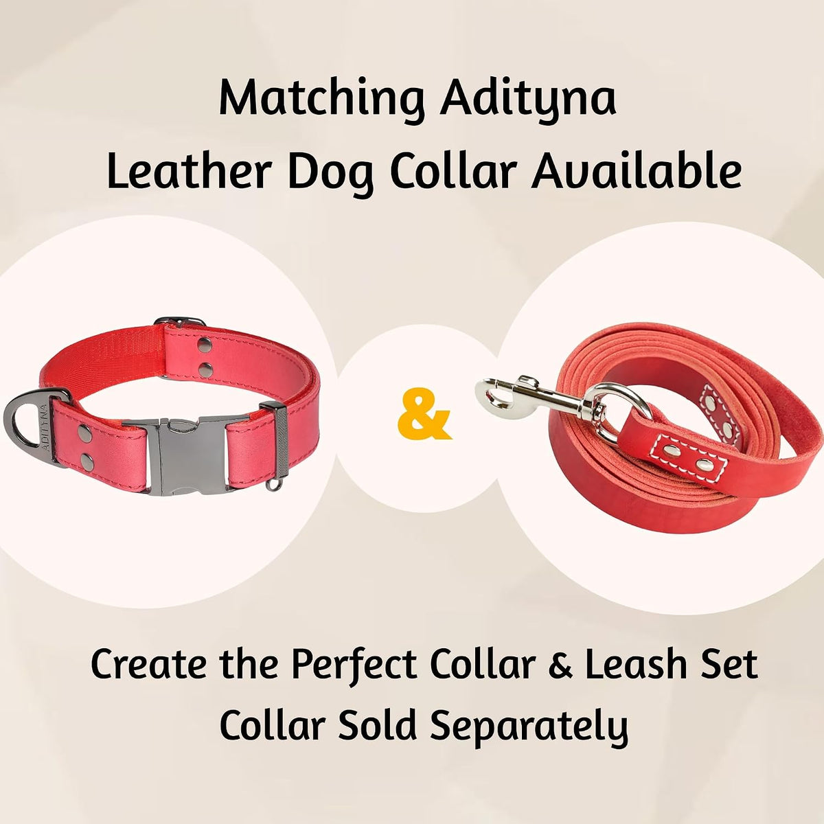 Leather Dog Leash for Large, Medium, and Small Dogs, 6ft x 3/4"