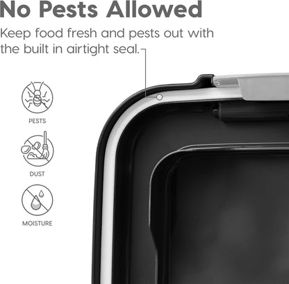 30 lb + 11 lb Airtight Pet Food Storage Containers with Wheels