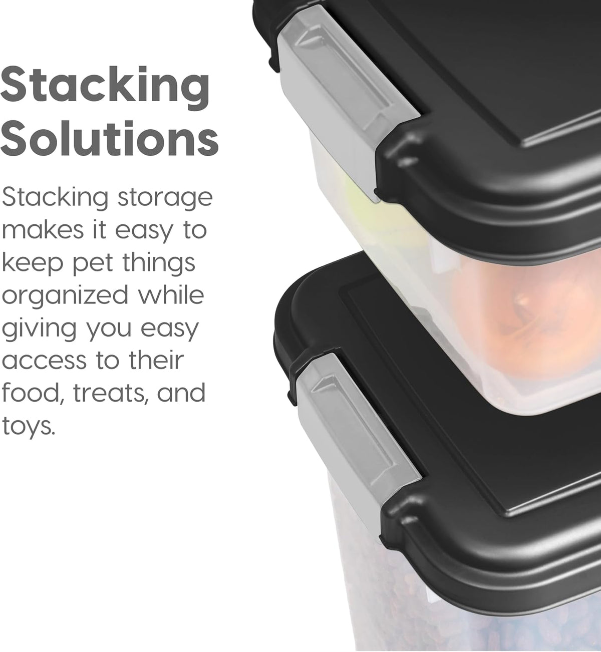 30 lb + 11 lb Airtight Pet Food Storage Containers with Wheels