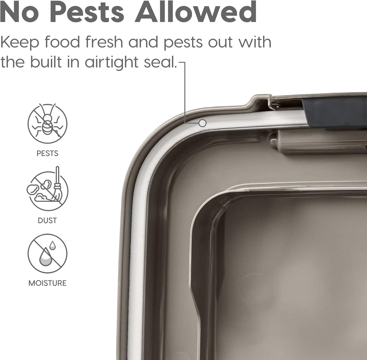 30 lb + 11 lb Airtight Pet Food Storage Containers with Wheels