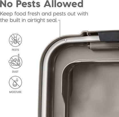 30 lb + 11 lb Airtight Pet Food Storage Containers with Wheels