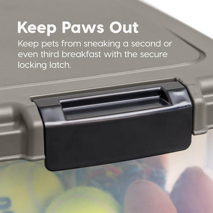 30 lb + 11 lb Airtight Pet Food Storage Containers with Wheels