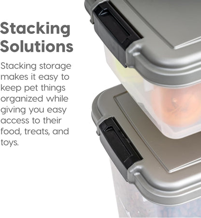 30 lb + 11 lb Airtight Pet Food Storage Containers with Wheels