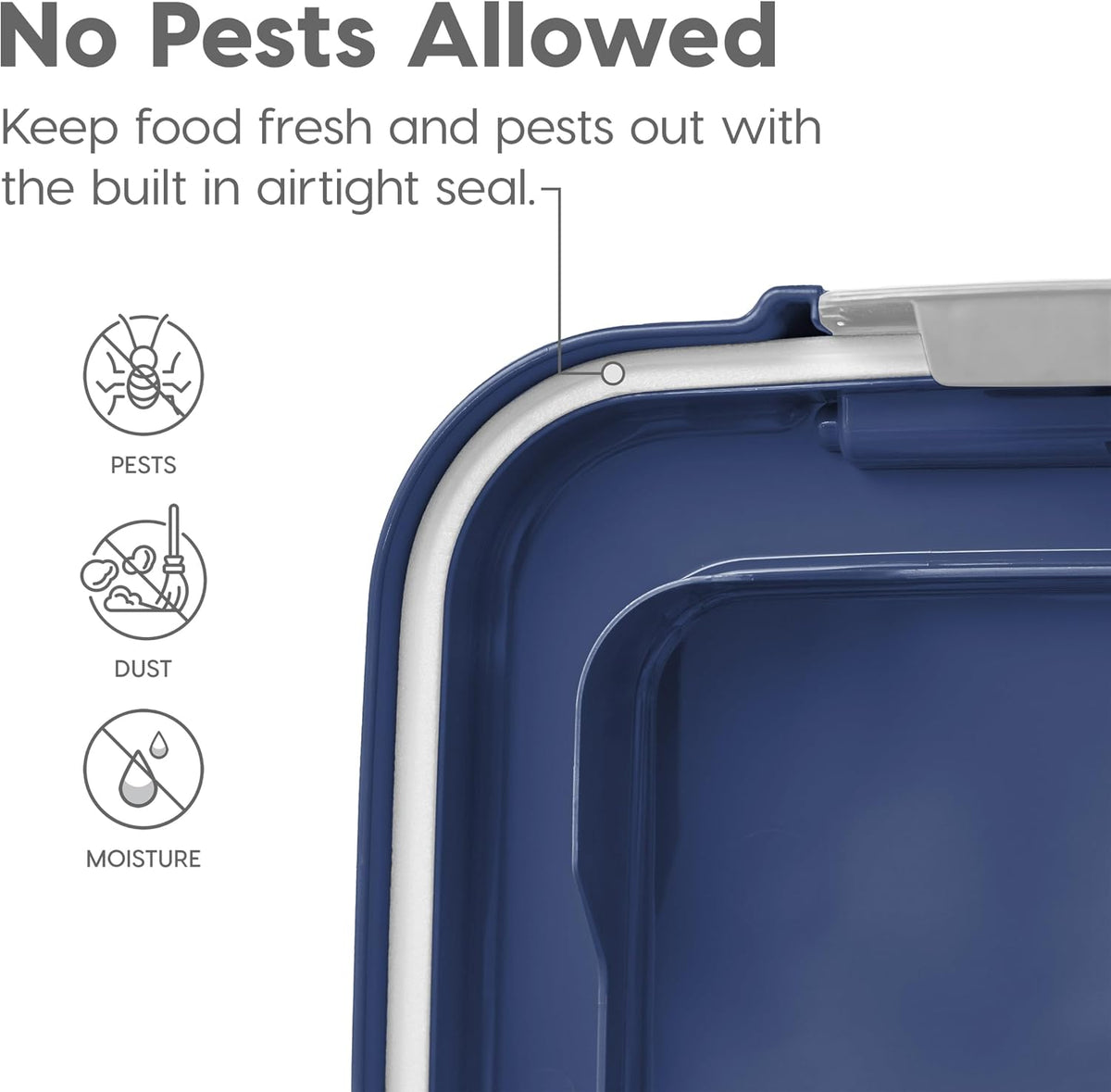 30 lb + 11 lb Airtight Pet Food Storage Containers with Wheels