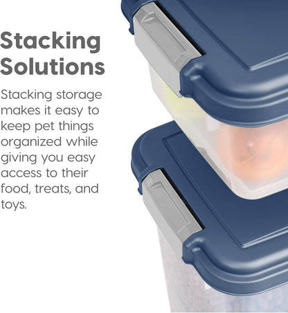 30 lb + 11 lb Airtight Pet Food Storage Containers with Wheels