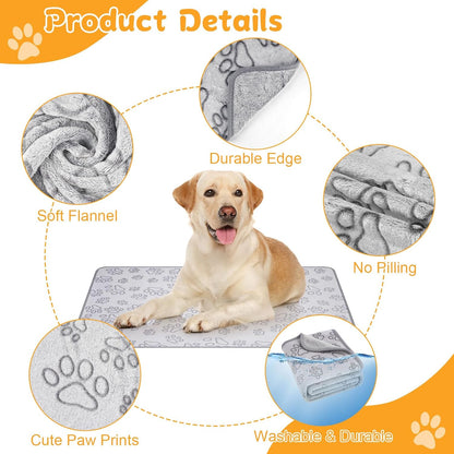 Dog Blankets for Small, Medium Dogs, Puppy Blanket Washable