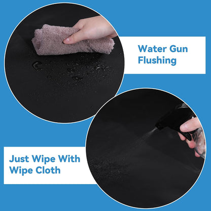 Dog Pee Pad Holder with High Walls, Foldable Dog Litter Box Pee Shields Indoor Dog Potty for Small and Medium Dogs, No Spill Pee Pad Holder Tray for Dogs Work (33.8*28*17.7in). Patent Pending