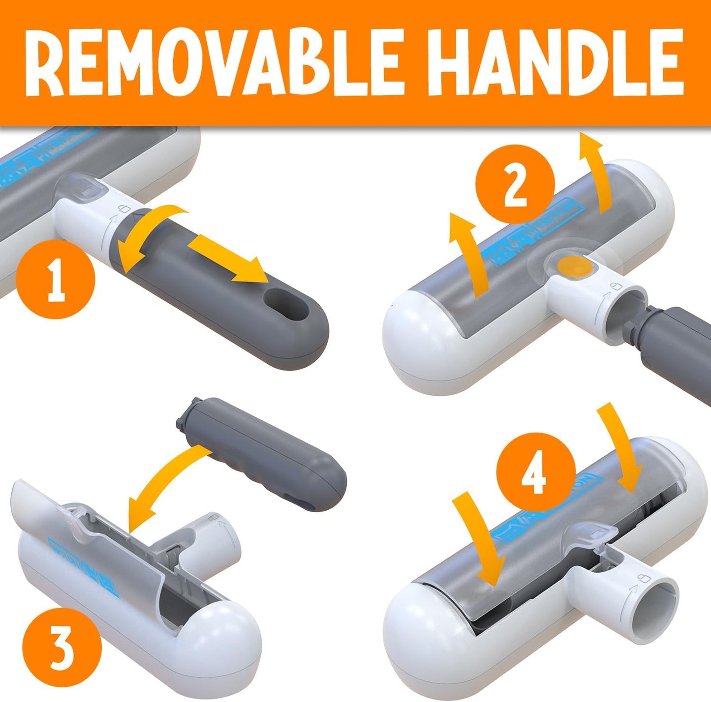 Travel Pet Hair Removal Tool & Rug Gripper – Portable Fur Remover and Anti-Slip Rug Tape to Keep Floors Clean and Secure