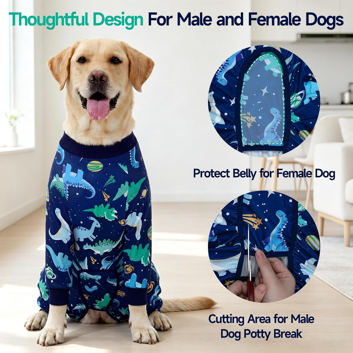 2 Pack Dog Surgery Recovery Suit, Dog Onesie for Surgery Male Female with Adjustable Drawstring, Long Sleeve Surgical Pet Cone Alternatives for Prevent Licking Wounds Anti Shedding, 4XL