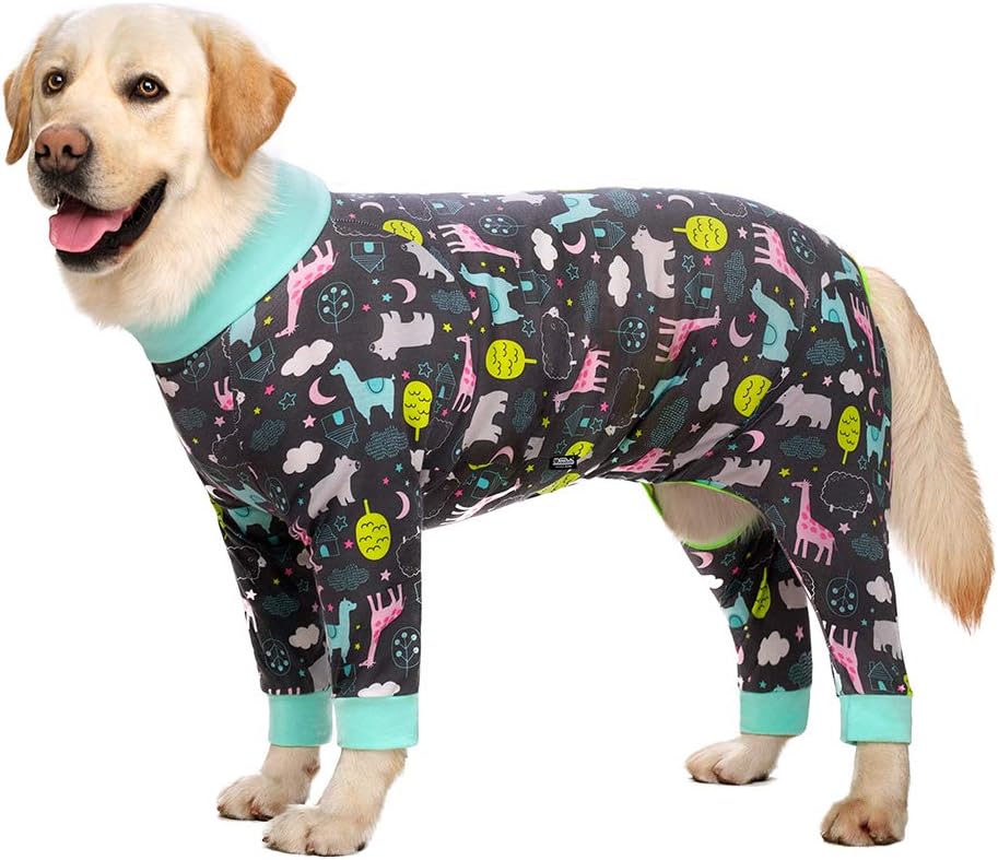 Dog Surgery Recovery Suit Female Male for Dogs After Surgery Medium Large Dogs Onesie Dog Pajamas Pjs Clothes (Dark Gray, 30 (Chest 29.92 in | Backlength 19.69 in))