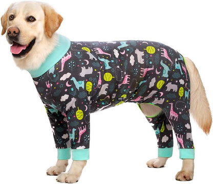 Dog Surgery Recovery Suit Female Male for Dogs After Surgery Medium Large Dogs Onesie Dog Pajamas Pjs Clothes (Dark Gray, 30 (Chest 29.92 in | Backlength 19.69 in))