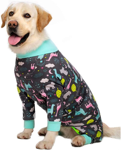 Dog Surgery Recovery Suit Female Male for Dogs After Surgery Medium Large Dogs Onesie Dog Pajamas Pjs Clothes (Dark Gray, 30 (Chest 29.92 in | Backlength 19.69 in))