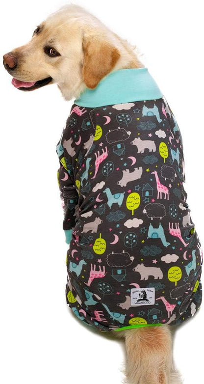 Dog Surgery Recovery Suit Female Male for Dogs After Surgery Medium Large Dogs Onesie Dog Pajamas Pjs Clothes (Dark Gray, 30 (Chest 29.92 in | Backlength 19.69 in))