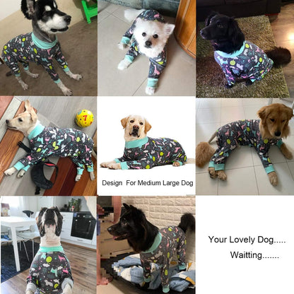 Dog Surgery Recovery Suit Female Male for Dogs After Surgery Medium Large Dogs Onesie Dog Pajamas Pjs Clothes (Dark Gray, 30 (Chest 29.92 in | Backlength 19.69 in))