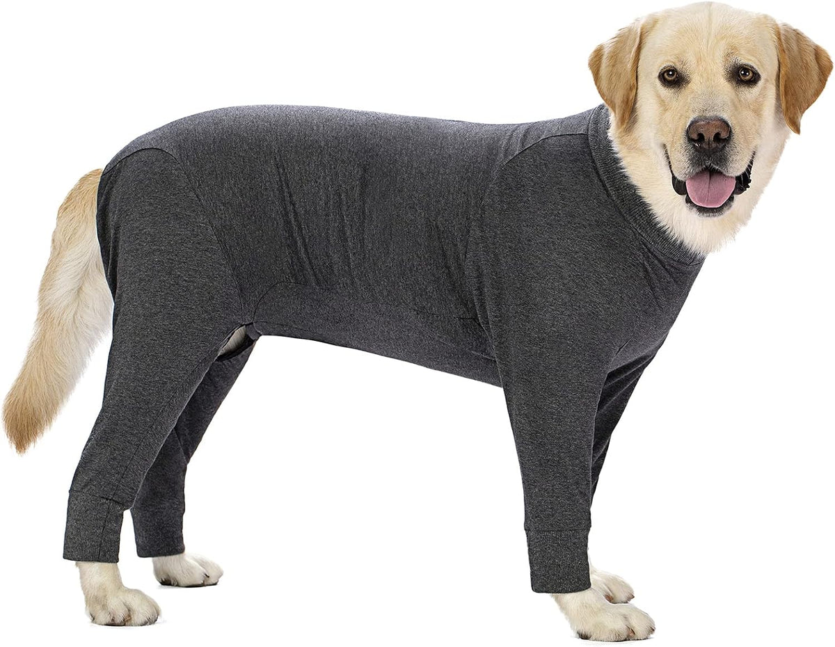 Dog Surgery Recovery Suit Female Male for Dogs After Surgery Medium Large Dogs Onesie Dog Pajamas Pjs Clothes (Dark Gray, 30 (Chest 29.92 in | Backlength 19.69 in))