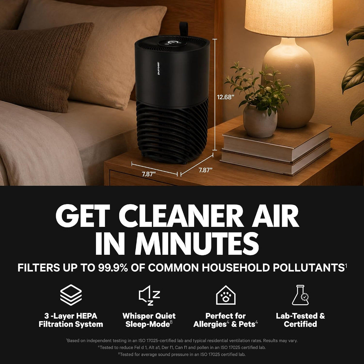 240 HEPA Air Purifiers for Home Pets Bedroom - 1,000 Ft²