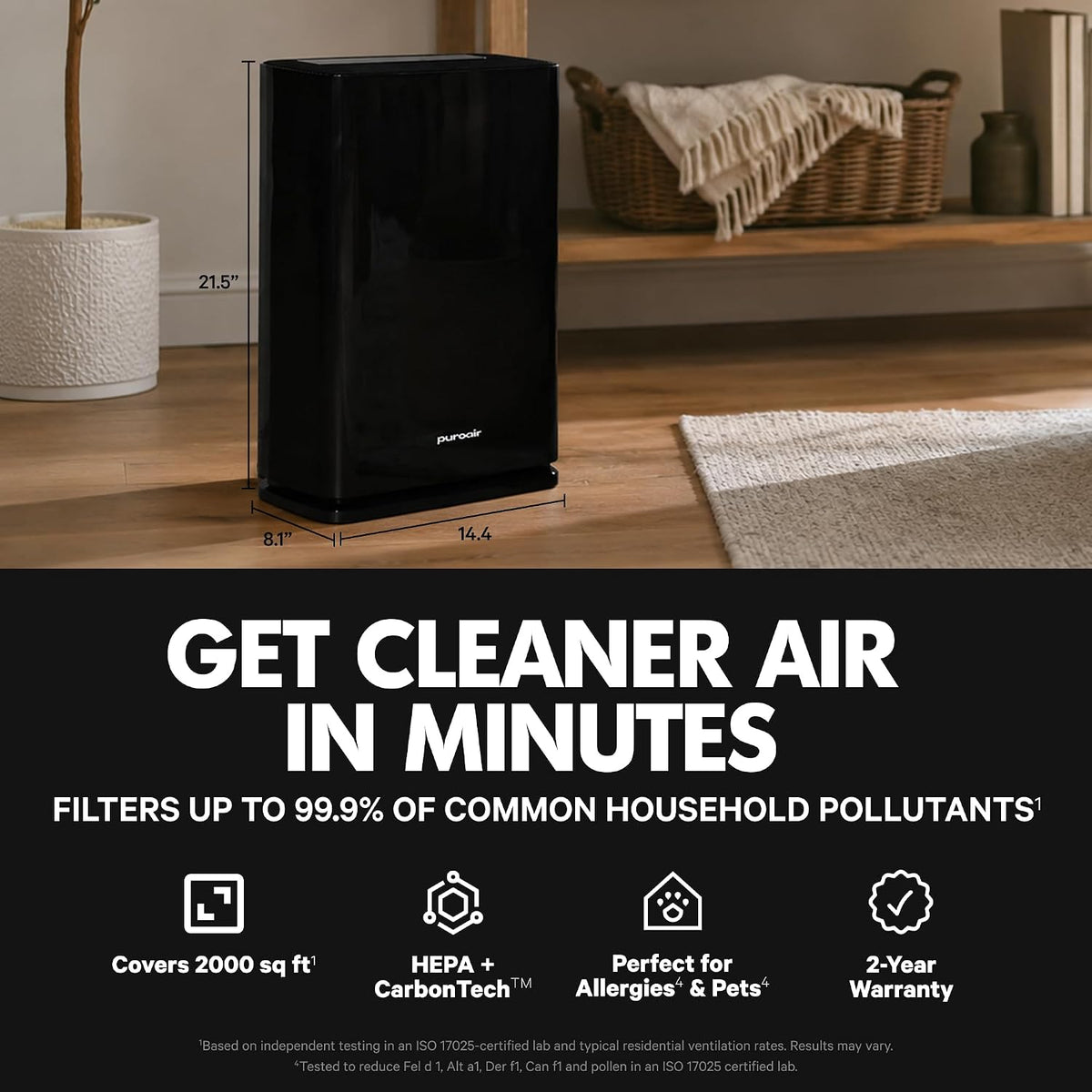240 HEPA Air Purifiers for Home Pets Bedroom - 1,000 Ft²