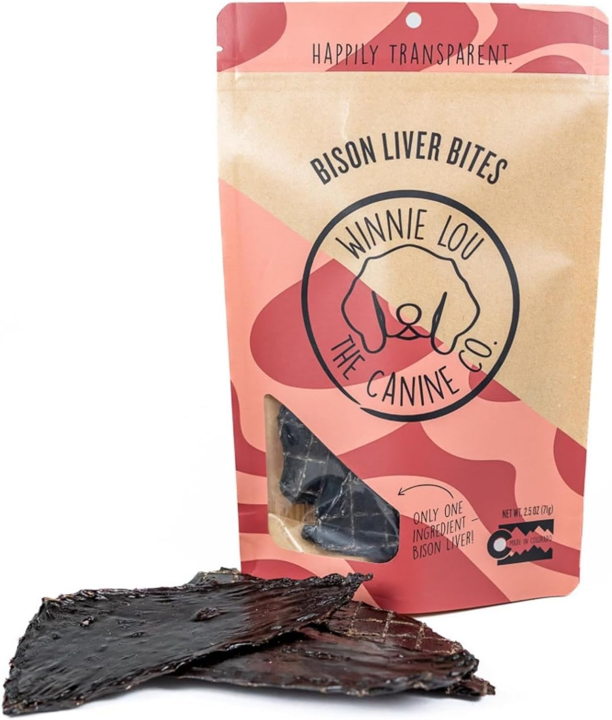 Winnie Lou Elk Jerky Dog Treats – Limited Ingredient, Human Grade, Training Treats for Small, Medium & Large Dogs, USA Made, High Protein, Chews, Hypoallergenic, Sensative Stomach (1 Pack)