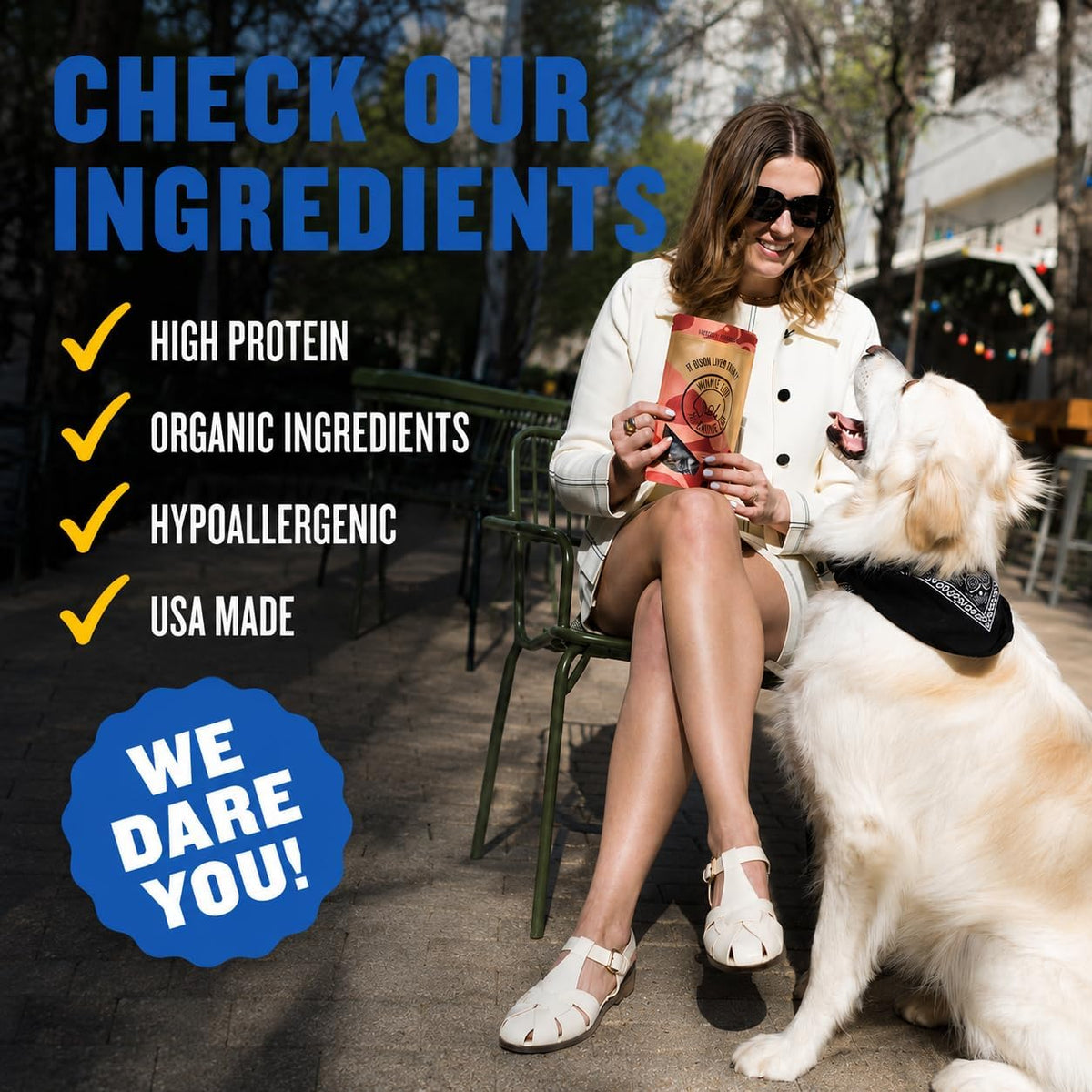 Winnie Lou Elk Jerky Dog Treats – Limited Ingredient, Human Grade, Training Treats for Small, Medium & Large Dogs, USA Made, High Protein, Chews, Hypoallergenic, Sensative Stomach (1 Pack)