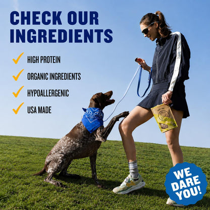 Winnie Lou Elk Jerky Dog Treats – Limited Ingredient, Human Grade, Training Treats for Small, Medium & Large Dogs, USA Made, High Protein, Chews, Hypoallergenic, Sensative Stomach (1 Pack)