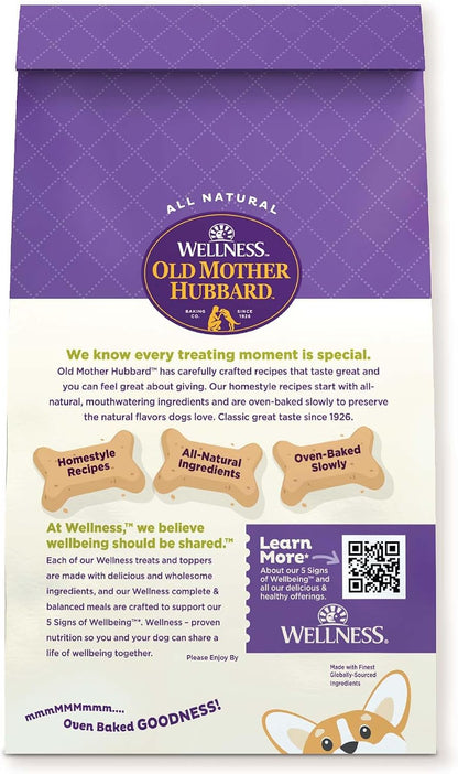 Wellness Old Mother Hubbard Classic Just Vegg'n Dog Biscuits, Natural Training Treats, Sweet Potato, Oats, Apple and Carrot Flavor, Mini Size, 20 oz Bag