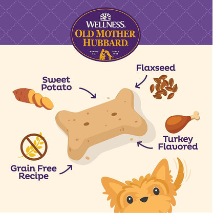 Wellness Old Mother Hubbard Classic Just Vegg'n Dog Biscuits, Natural Training Treats, Sweet Potato, Oats, Apple and Carrot Flavor, Mini Size, 20 oz Bag