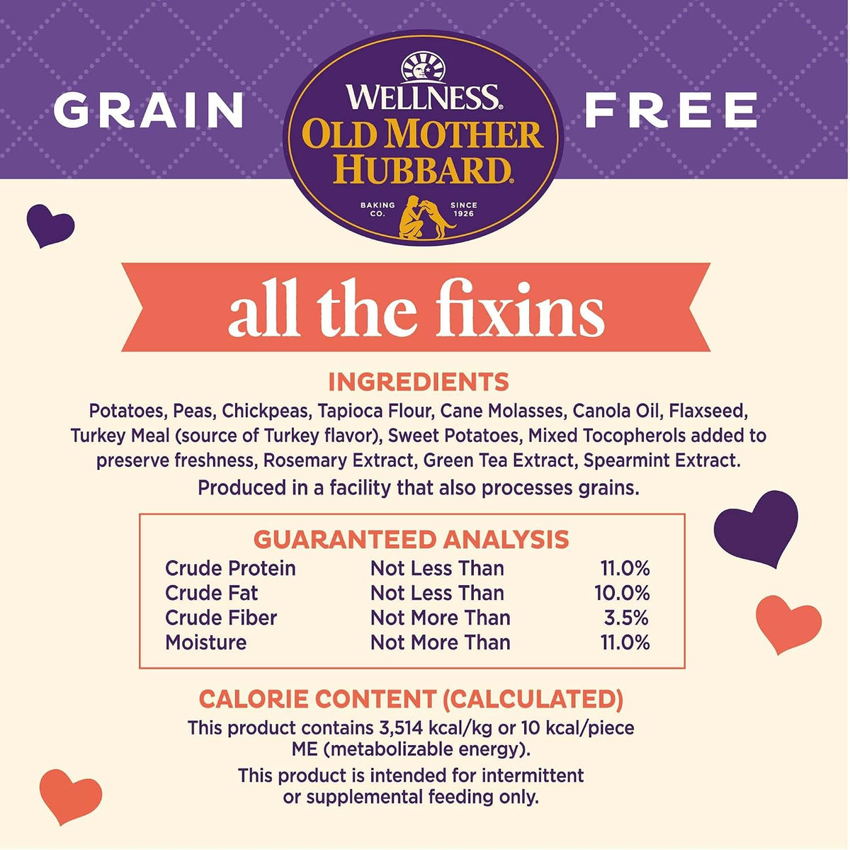 Wellness Old Mother Hubbard Classic Just Vegg'n Dog Biscuits, Natural Training Treats, Sweet Potato, Oats, Apple and Carrot Flavor, Mini Size, 20 oz Bag