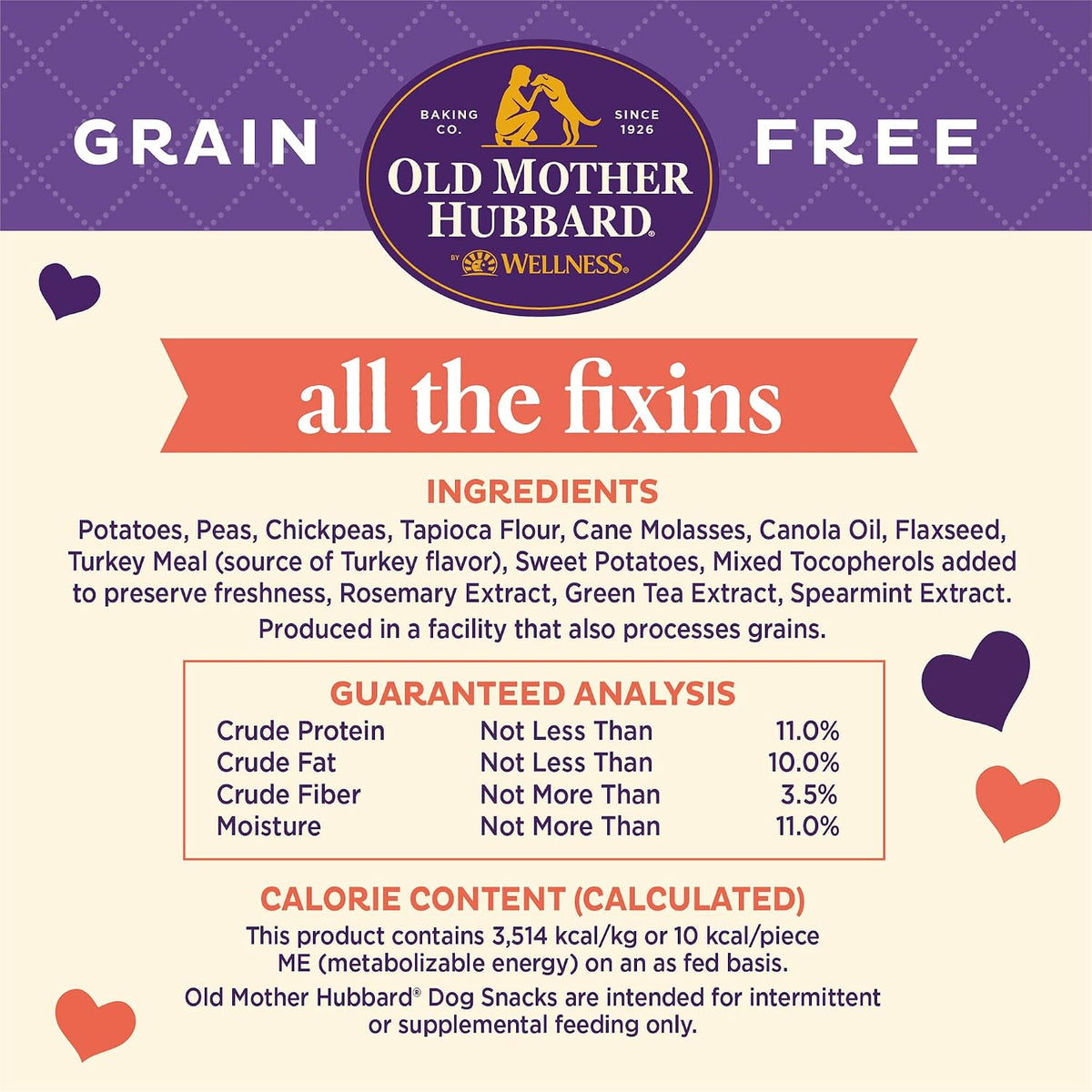 Wellness Old Mother Hubbard Classic Just Vegg'n Dog Biscuits, Natural Training Treats, Sweet Potato, Oats, Apple and Carrot Flavor, Mini Size, 20 oz Bag