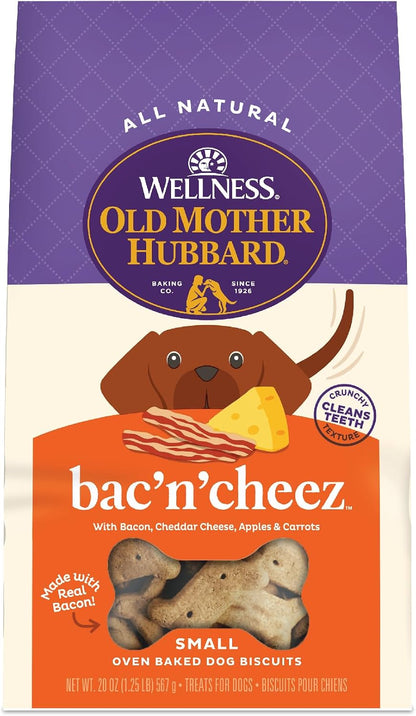 Wellness Old Mother Hubbard Classic Just Vegg'n Dog Biscuits, Natural Training Treats, Sweet Potato, Oats, Apple and Carrot Flavor, Mini Size, 20 oz Bag