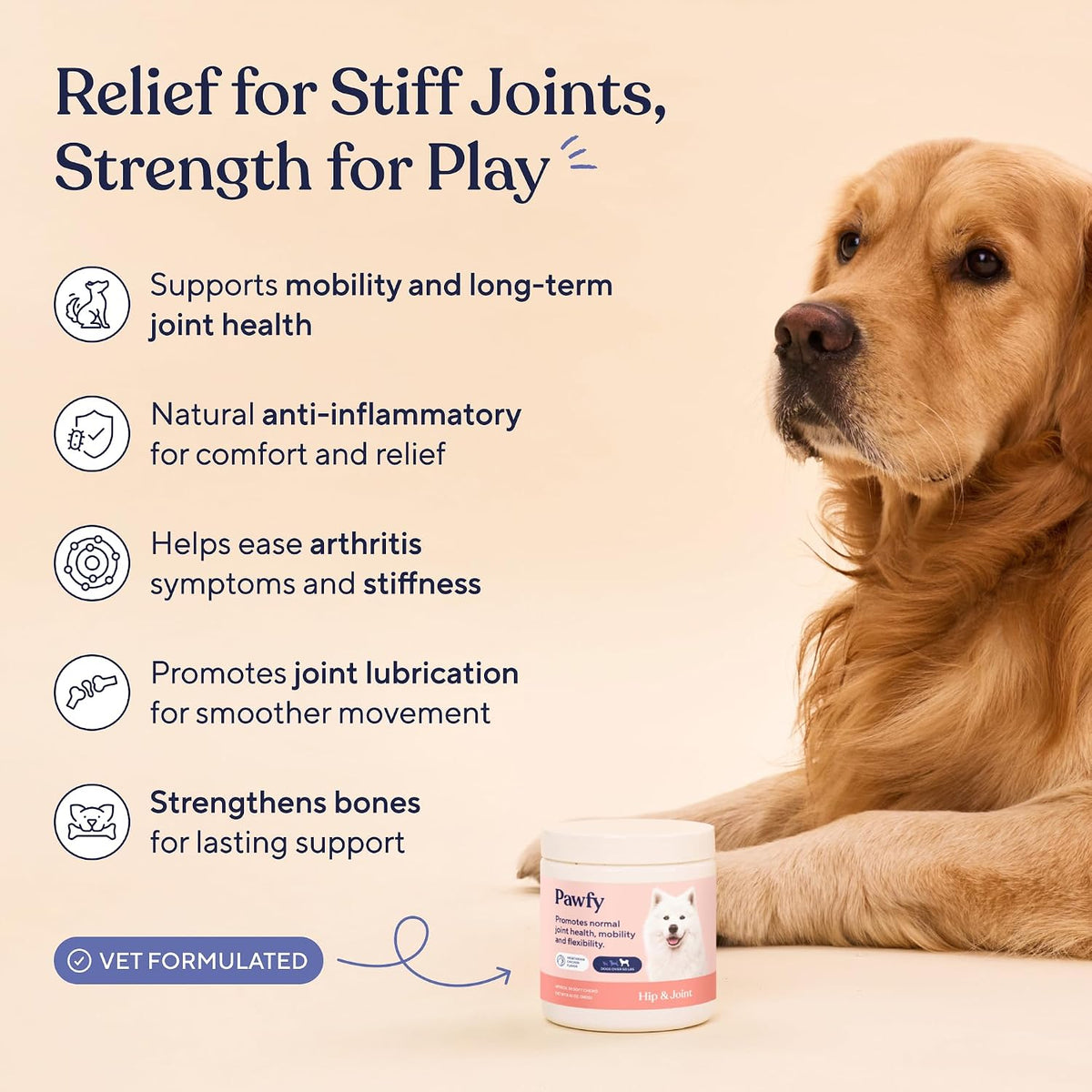Hip & Joint Supplement for Dogs - Glucosamine Chondroitin & MSM