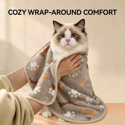 Dog Blankets 3-Pack, Super Soft Fluffy Fleece Pet Throw Warm