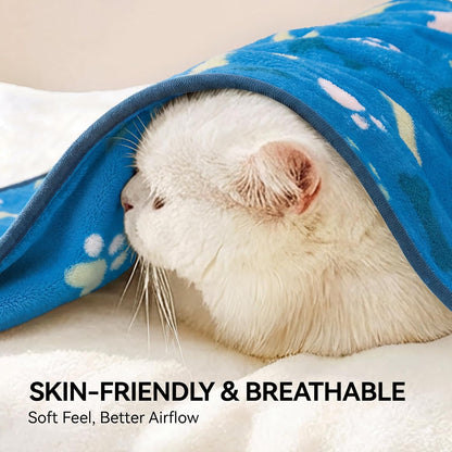 Dog Blankets 3-Pack, Super Soft Fluffy Fleece Pet Throw Warm