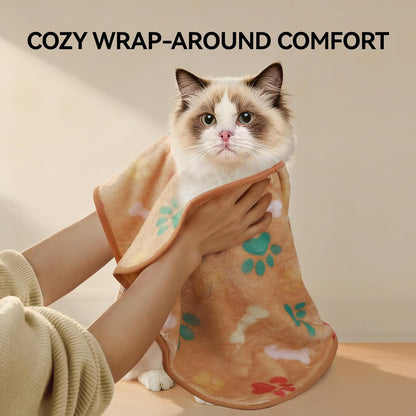 Dog Blankets 3-Pack, Super Soft Fluffy Fleece Pet Throw Warm