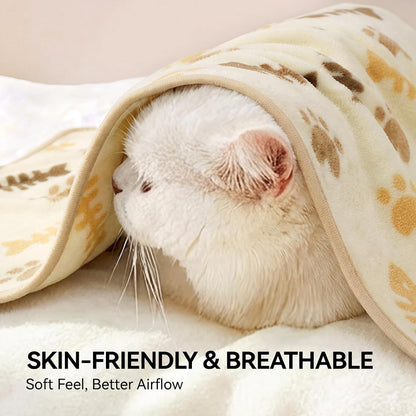 Dog Blankets 3-Pack, Super Soft Fluffy Fleece Pet Throw Warm