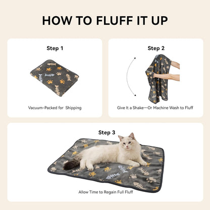 Dog Blankets 3-Pack, Super Soft Fluffy Fleece Pet Throw Warm