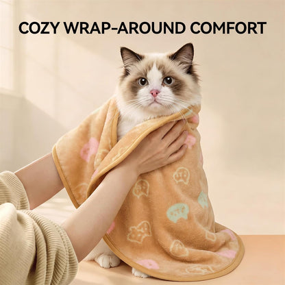Dog Blankets 3-Pack, Super Soft Fluffy Fleece Pet Throw Warm