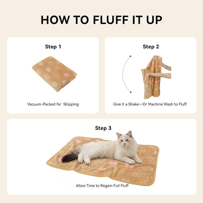 Dog Blankets 3-Pack, Super Soft Fluffy Fleece Pet Throw Warm