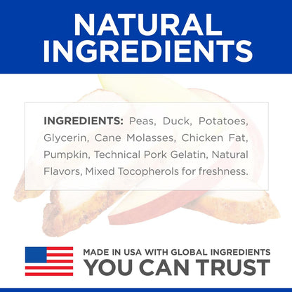 Grain Free Soft-Baked Naturals Dog Treats, Duck & Pumpkin